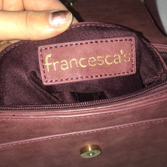 Francesca’s Burgundy Studded Tassel Purse - Picture 6 of 8